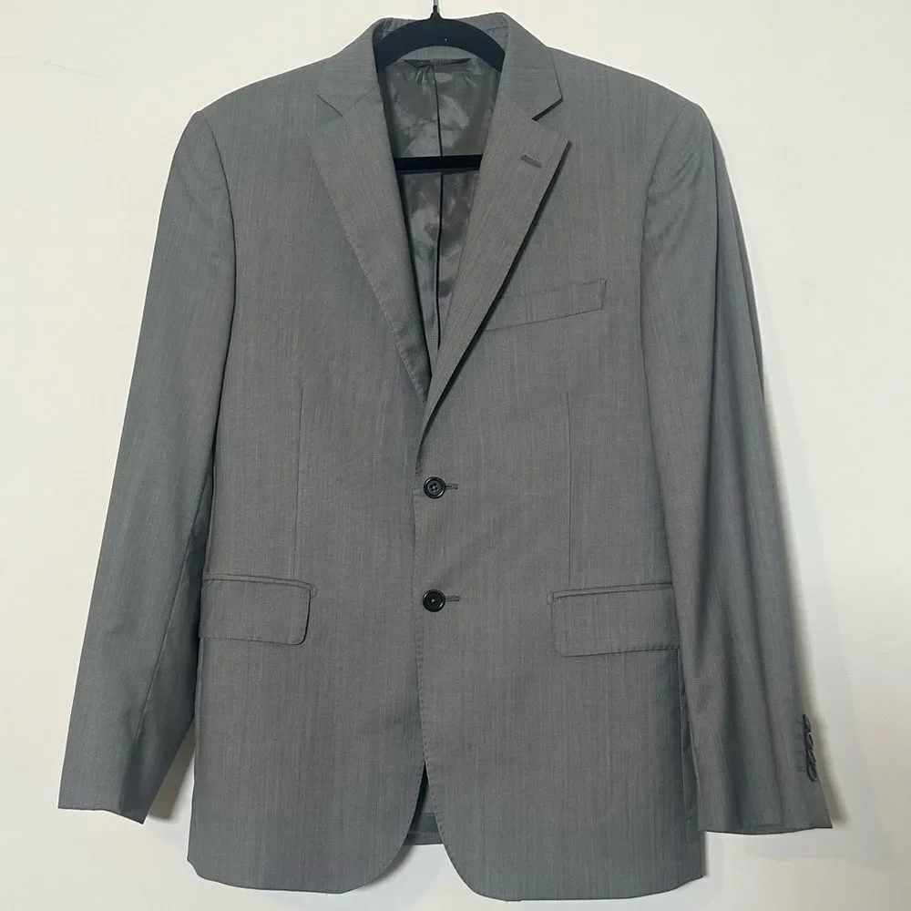 Saks‎ 5th Ave Black * Ermenegildo Zegna Wool Silk Sport Coat Blazer Sz 38 Office